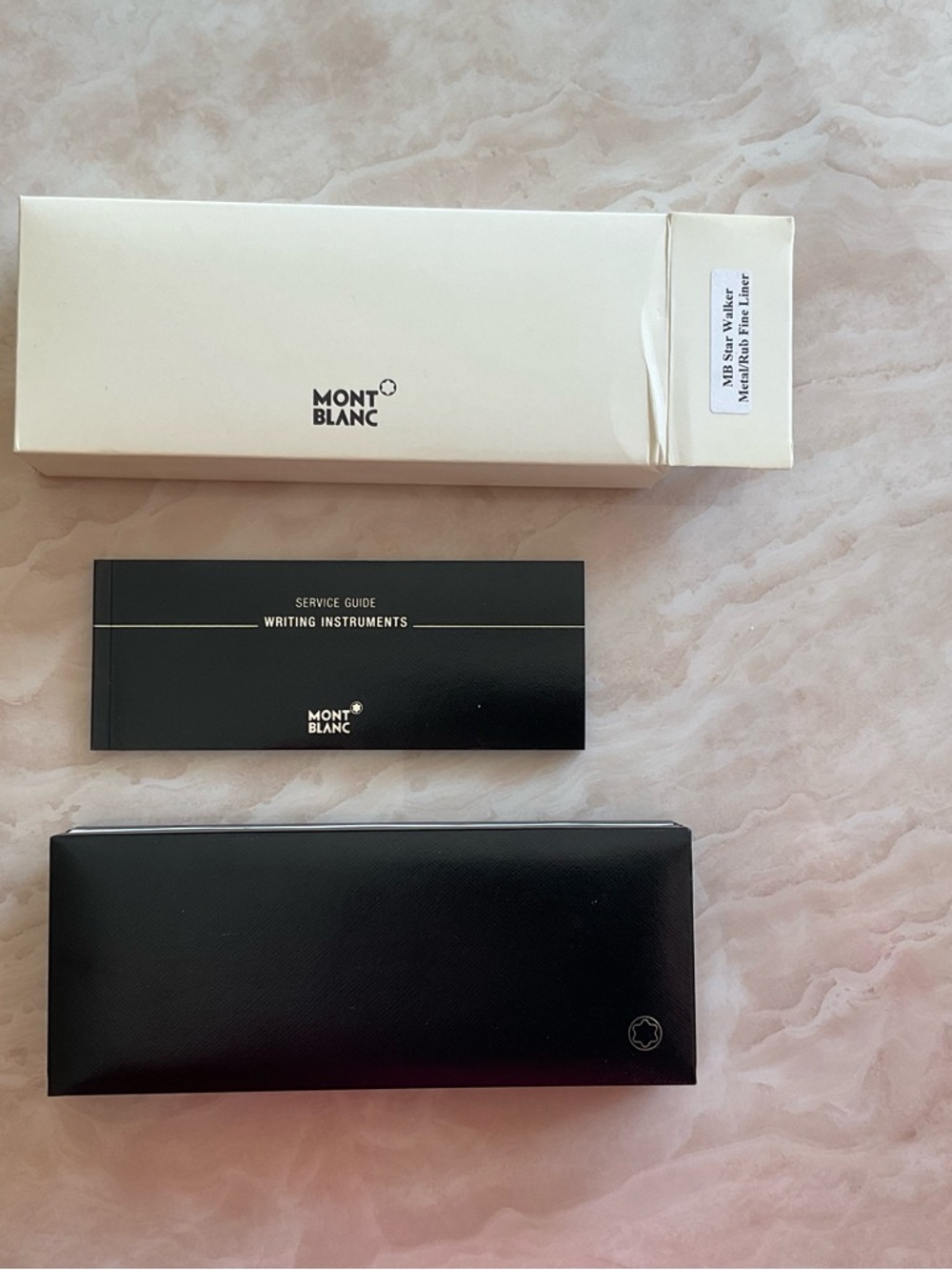 Mont Blanc star walker metal/rub fine liner pen
